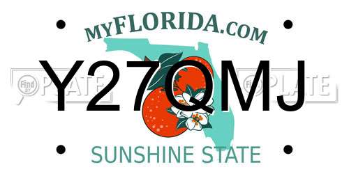 Y27QMJ Florida License Plate