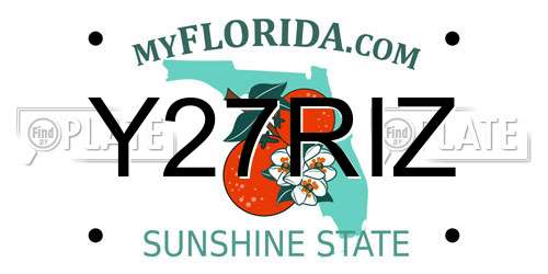 Y27RIZ Florida License Plate