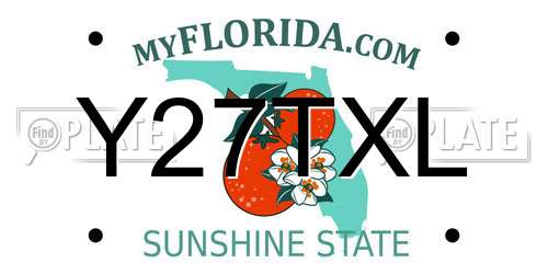 Y27TXL Florida License Plate