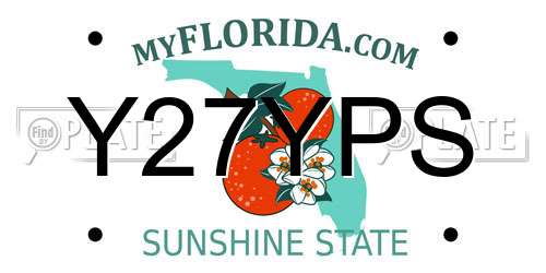 Y27YPS Florida License Plate