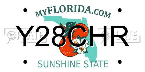 Y28CHR Florida License Plate