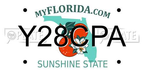 Y28CPA Florida License Plate