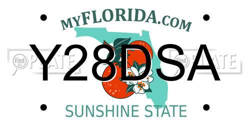 Y28DSA Florida License Plate