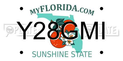 Y28GMI Florida License Plate