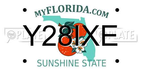 Y28IXE Florida License Plate