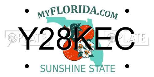 Y28KEC Florida License Plate