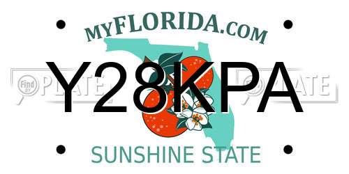 Y28KPA Florida License Plate