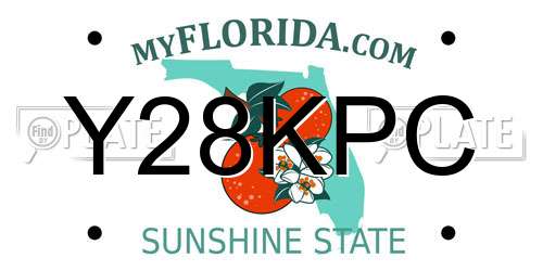 Y28KPC Florida License Plate