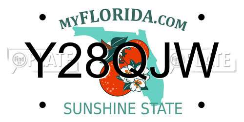 Y28QJW Florida License Plate