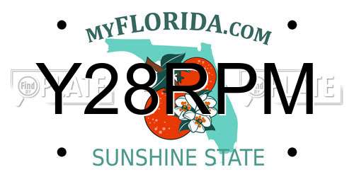 Y28RPM Florida License Plate