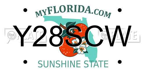 Y28SCW Florida License Plate