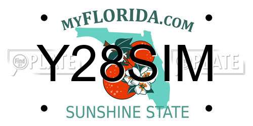 Y28SIM Florida License Plate