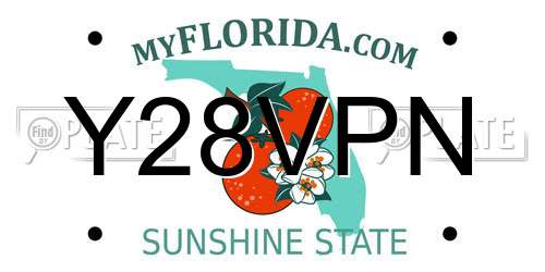 Y28VPN Florida License Plate
