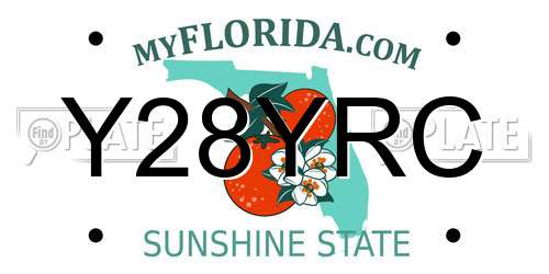 Y28YRC Florida License Plate