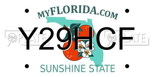 Y29HCF Florida License Plate