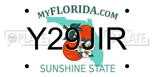 Y29JIR Florida License Plate