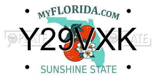 Y29VXK Florida License Plate