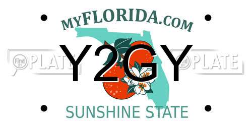Y2GY Florida License Plate