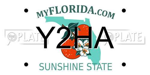 Y2HA Florida License Plate