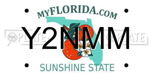 Y2NMM Florida License Plate