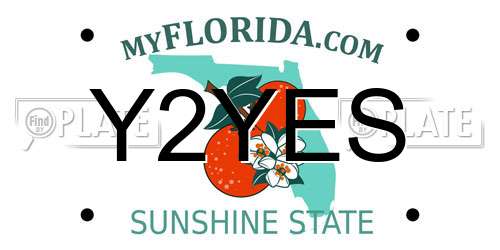 Y2YES Florida License Plate