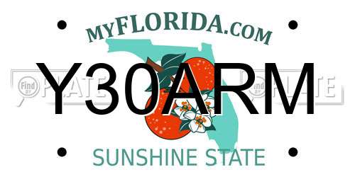 Y30ARM Florida License Plate