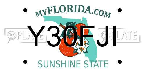 Y30FJI Florida License Plate