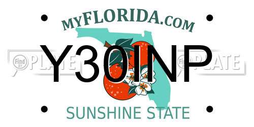 Y30INP Florida License Plate