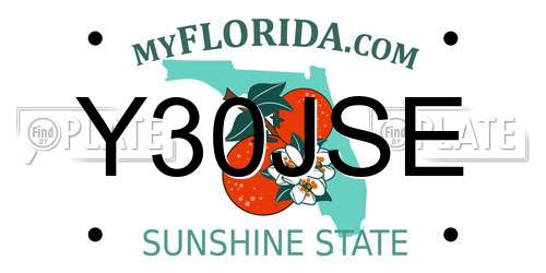 Y30JSE Florida License Plate
