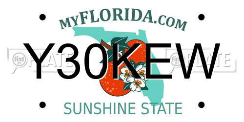 Y30KEW Florida License Plate