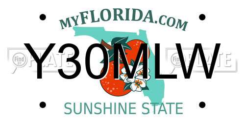 Y30MLW Florida License Plate