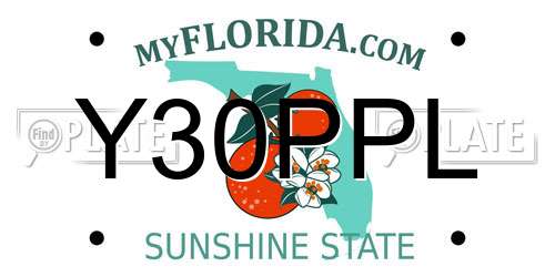 Y30PPL Florida License Plate