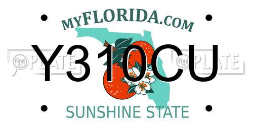 Y310CU Florida License Plate