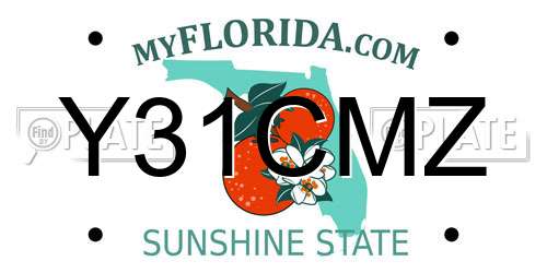 Y31CMZ Florida License Plate