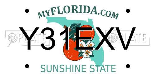Y31EXV Florida License Plate