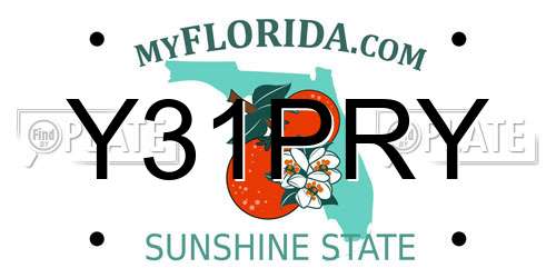 Y31PRY Florida License Plate