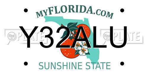 Y32ALU Florida License Plate