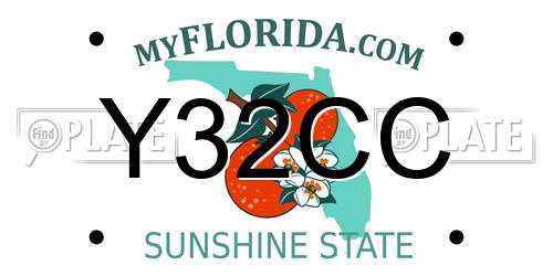 Y32CC Florida License Plate