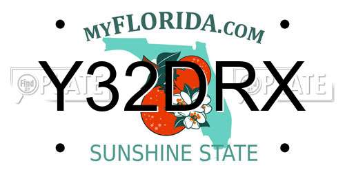 Y32DRX Florida License Plate