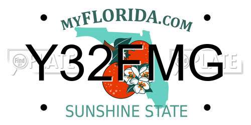 Y32FMG Florida License Plate