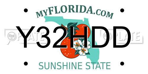 Y32HDD Florida License Plate