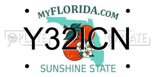 Y32ICN Florida License Plate