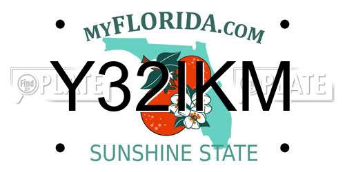 Y32IKM Florida License Plate