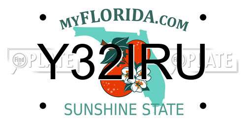 Y32IRU Florida License Plate