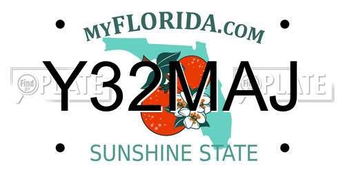 Y32MAJ Florida License Plate