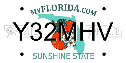Y32MHV Florida License Plate