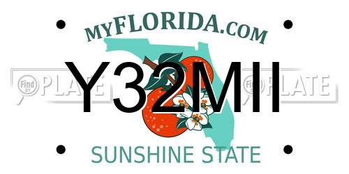 Y32MII Florida License Plate