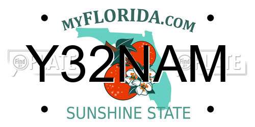 Y32NAM Florida License Plate