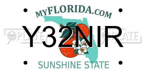 Y32NIR Florida License Plate