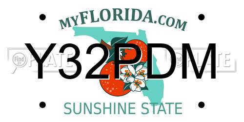 Y32PDM Florida License Plate